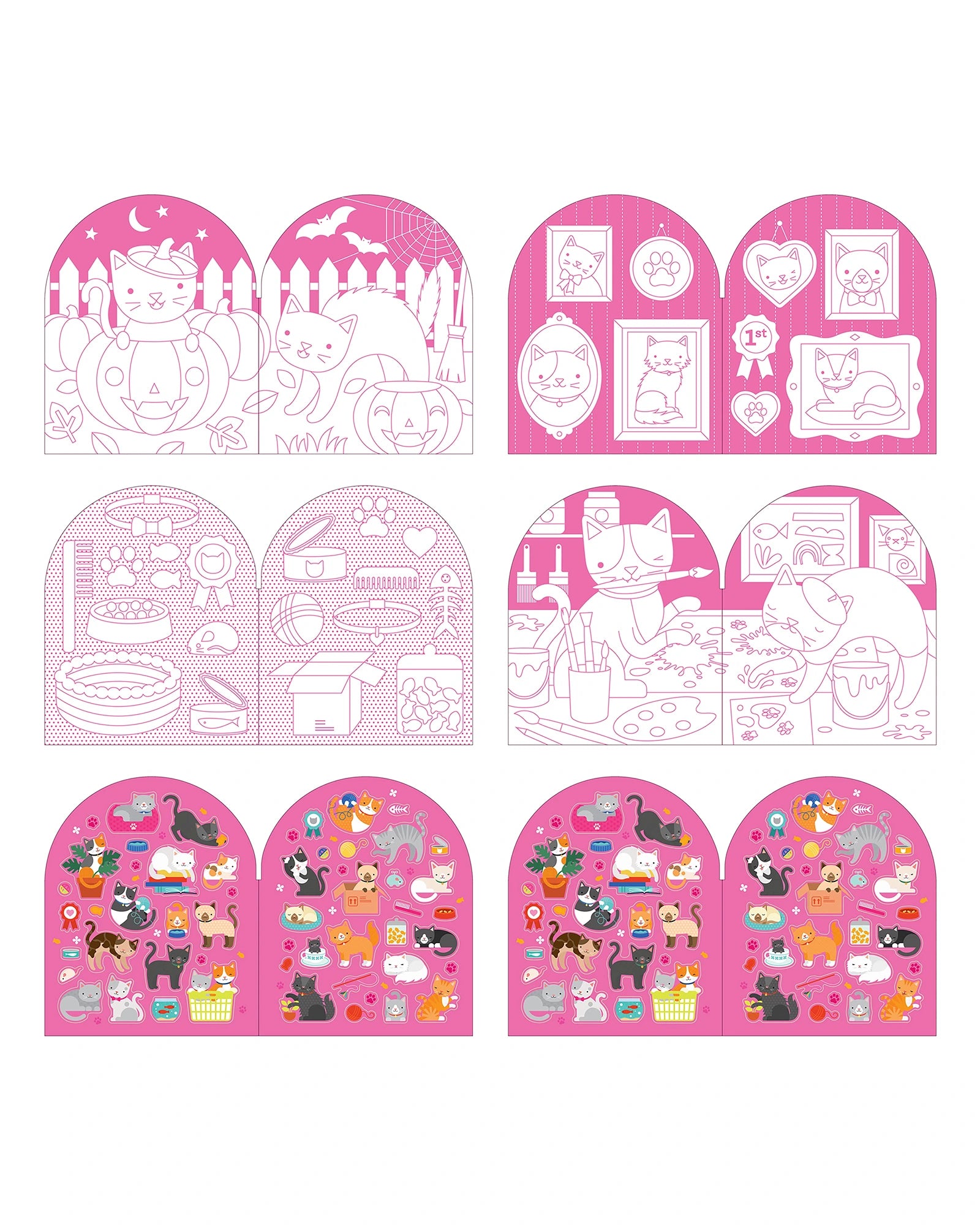 Colouring Book with Sticker Cats