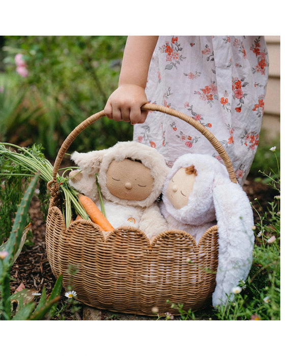 Olli Ella Petal Basket - Natural