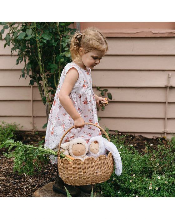 Olli Ella Petal Basket - Natural