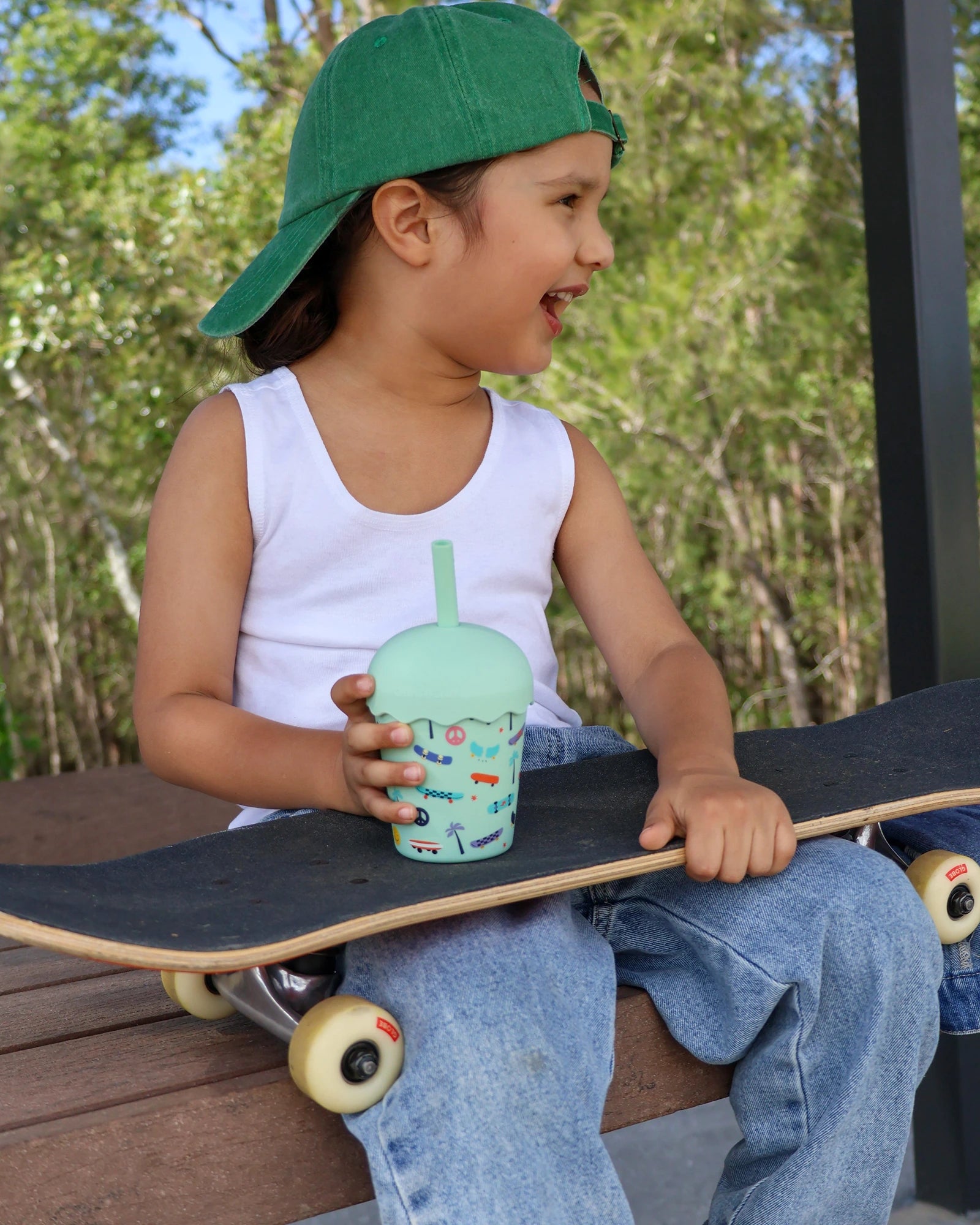 Skate Aqua Mini Smoothie Cup & Straw 200ml