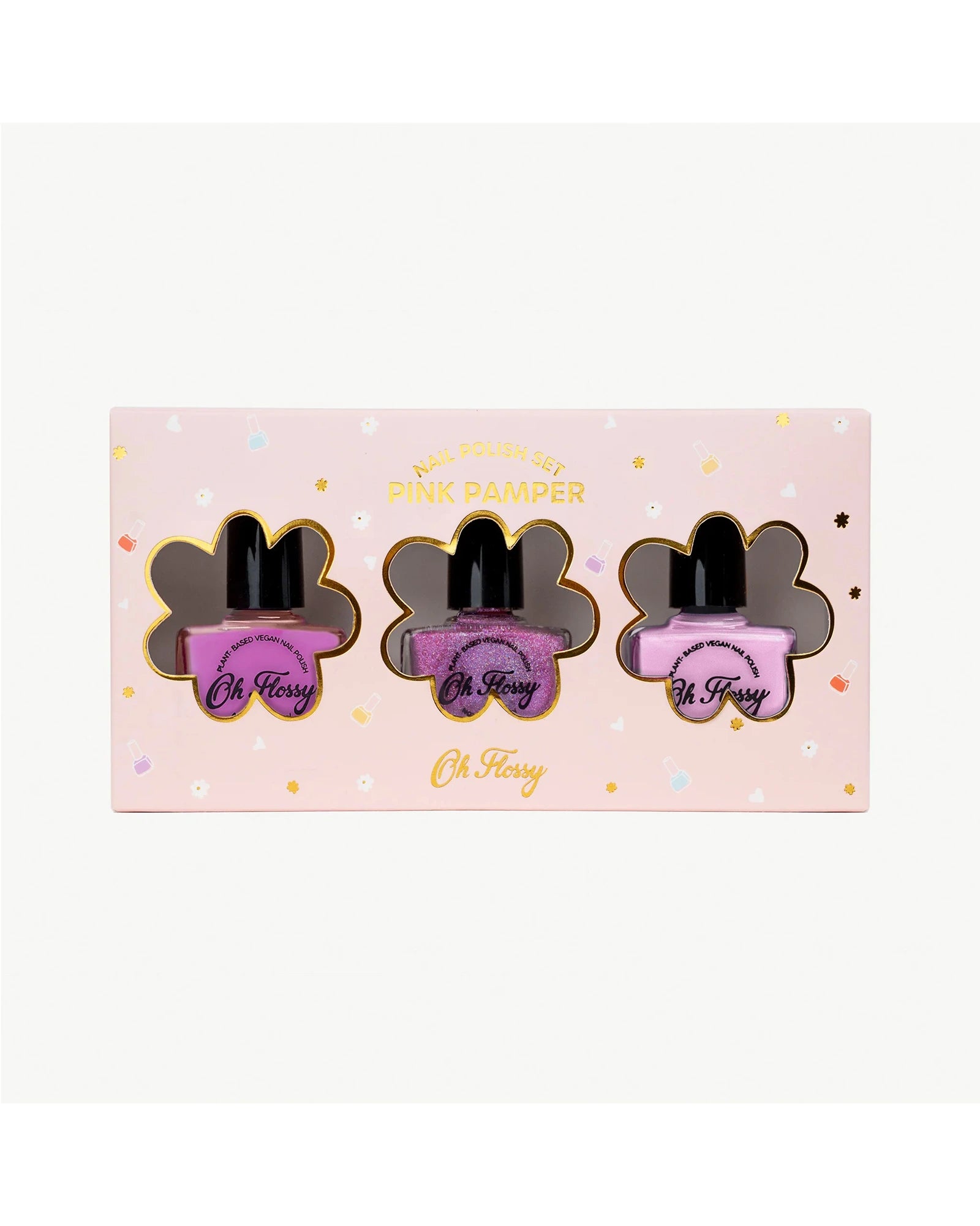 Oh Flossy Pink Pamper Nail Polish Set