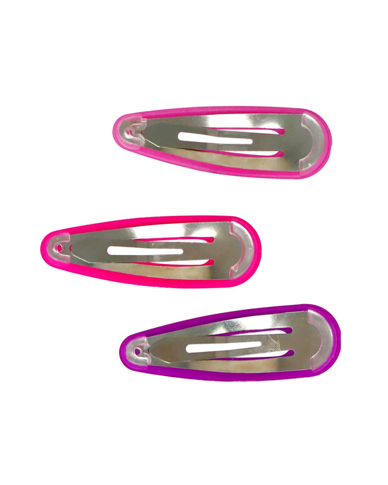 Pink Poppy Hair Clip Acrylic Snap