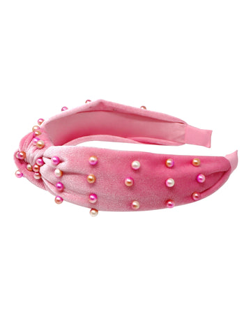 Pink Poppy Head Band Ballerina Pearl