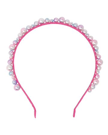 Pink Poppy Head Band Shimmering Mermaid Pearl - Assorted