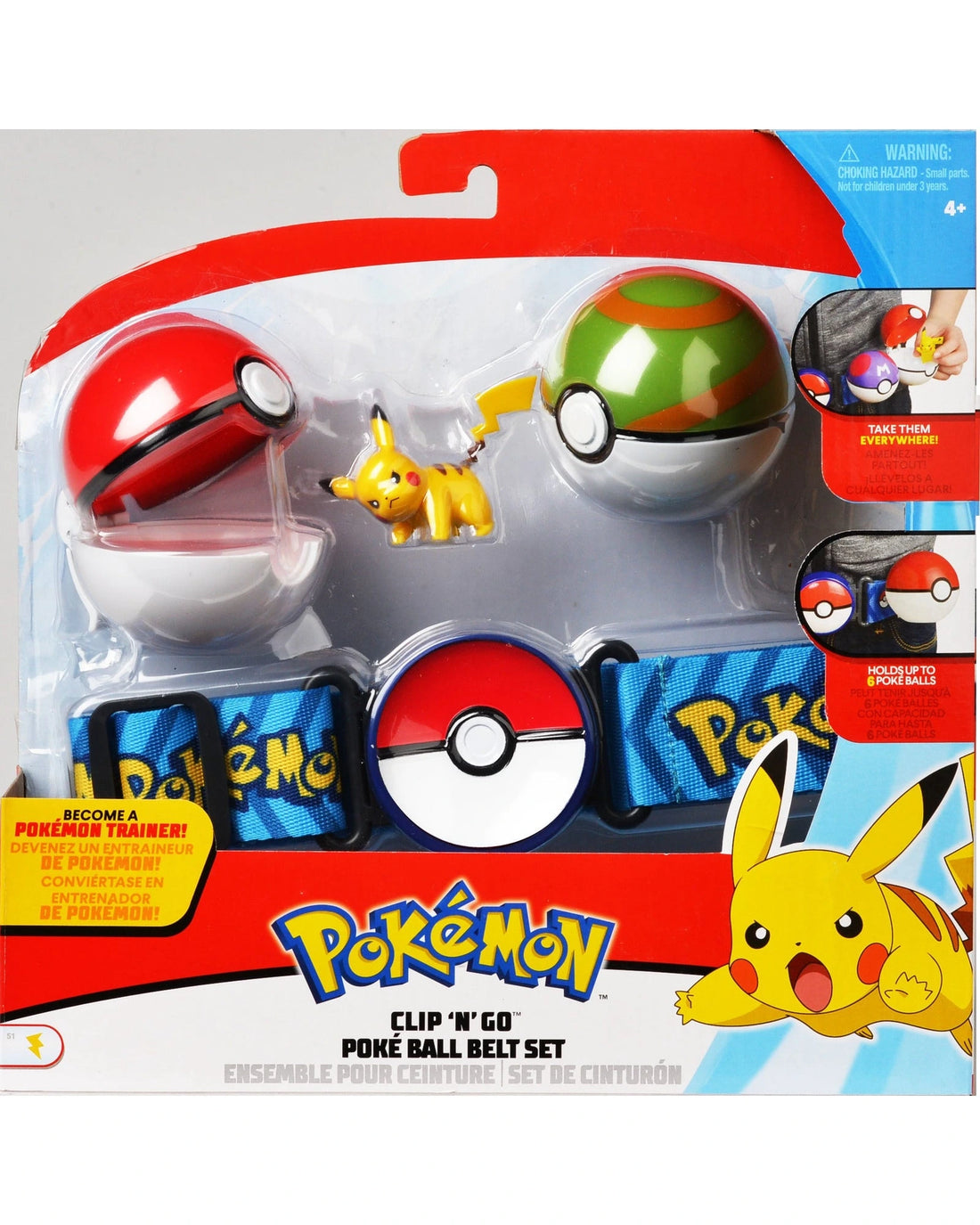 Pokemon Clip n Go Pokeball Belt - Assorted