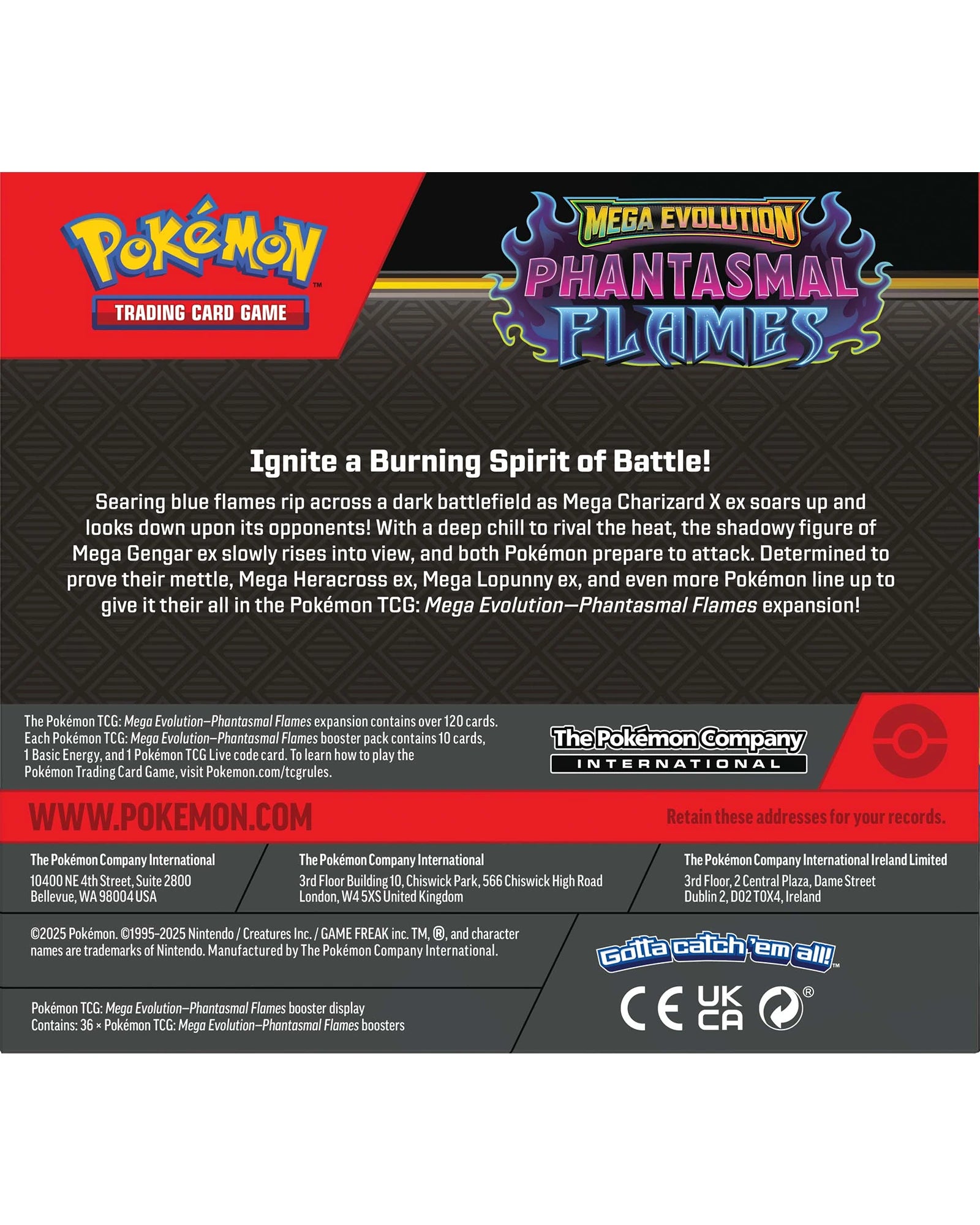 Pokemon TCG Mega Evolutions 2 Phantasmal Flames Booster - Assorted