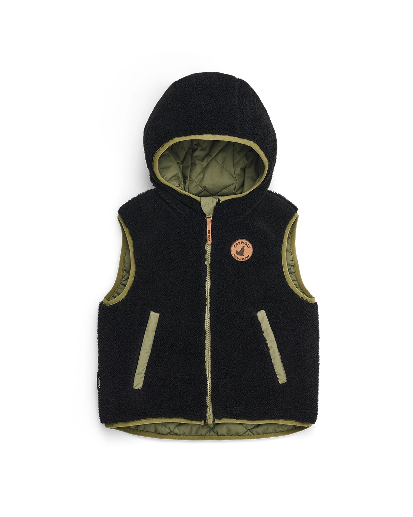 REVERSIBLE YETI VEST Fern/Black