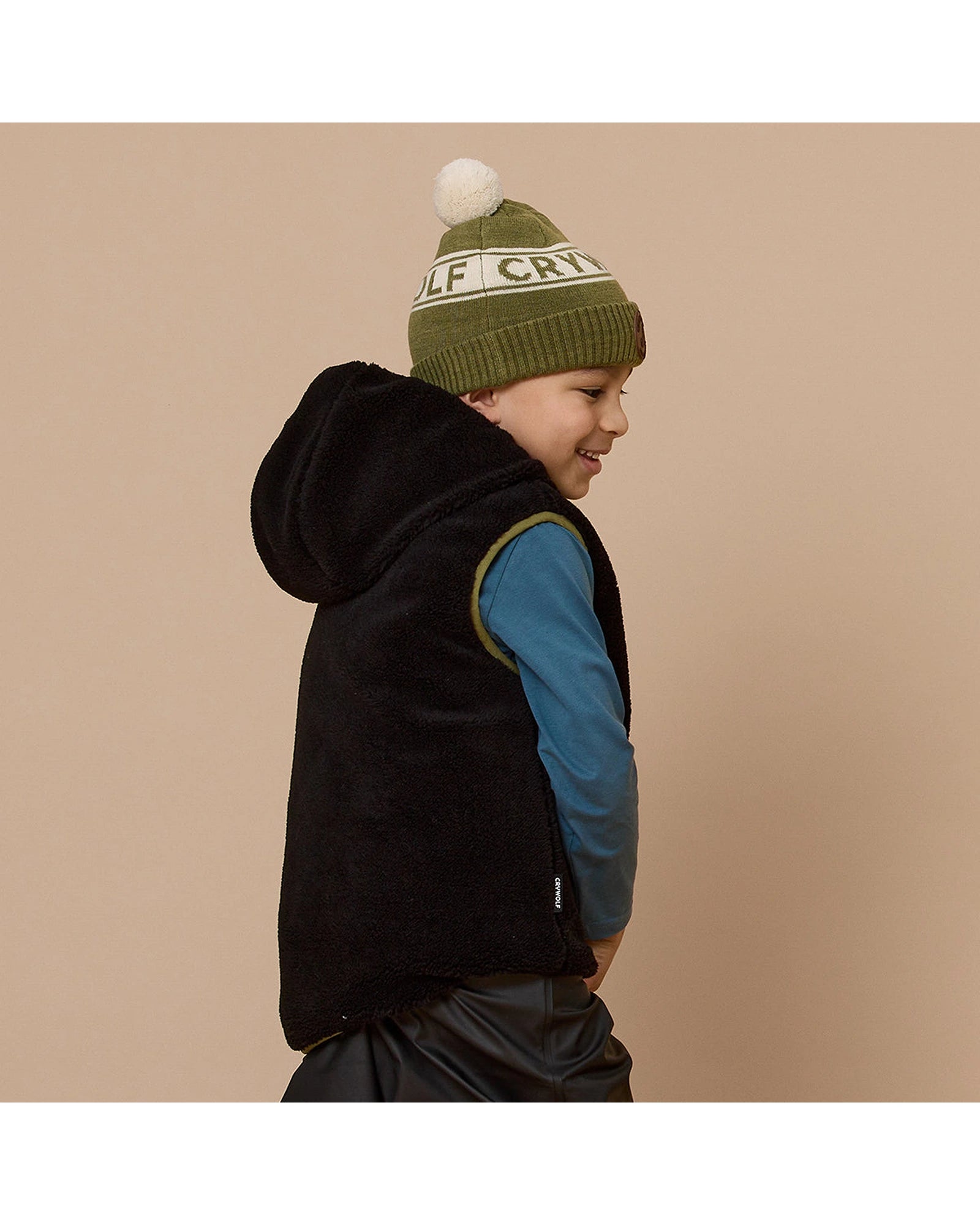 REVERSIBLE YETI VEST Fern/Black