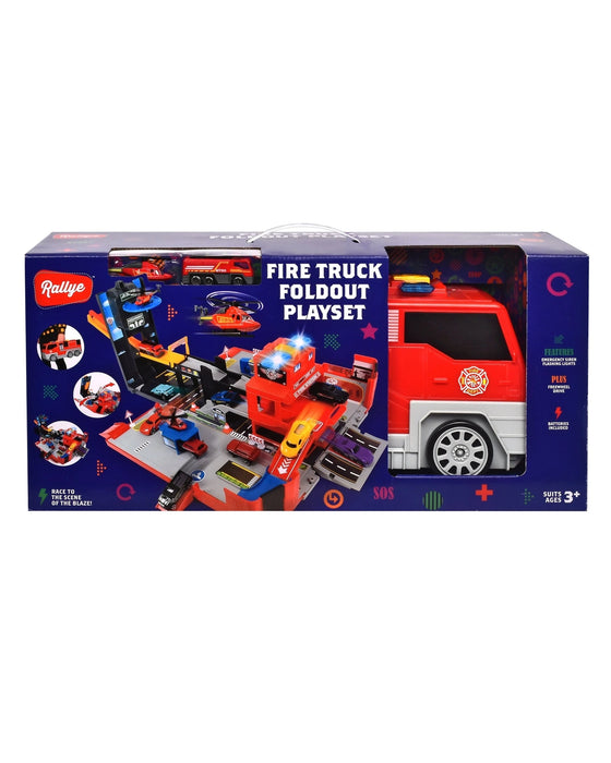 Rallye Folding Fire Truck Playset