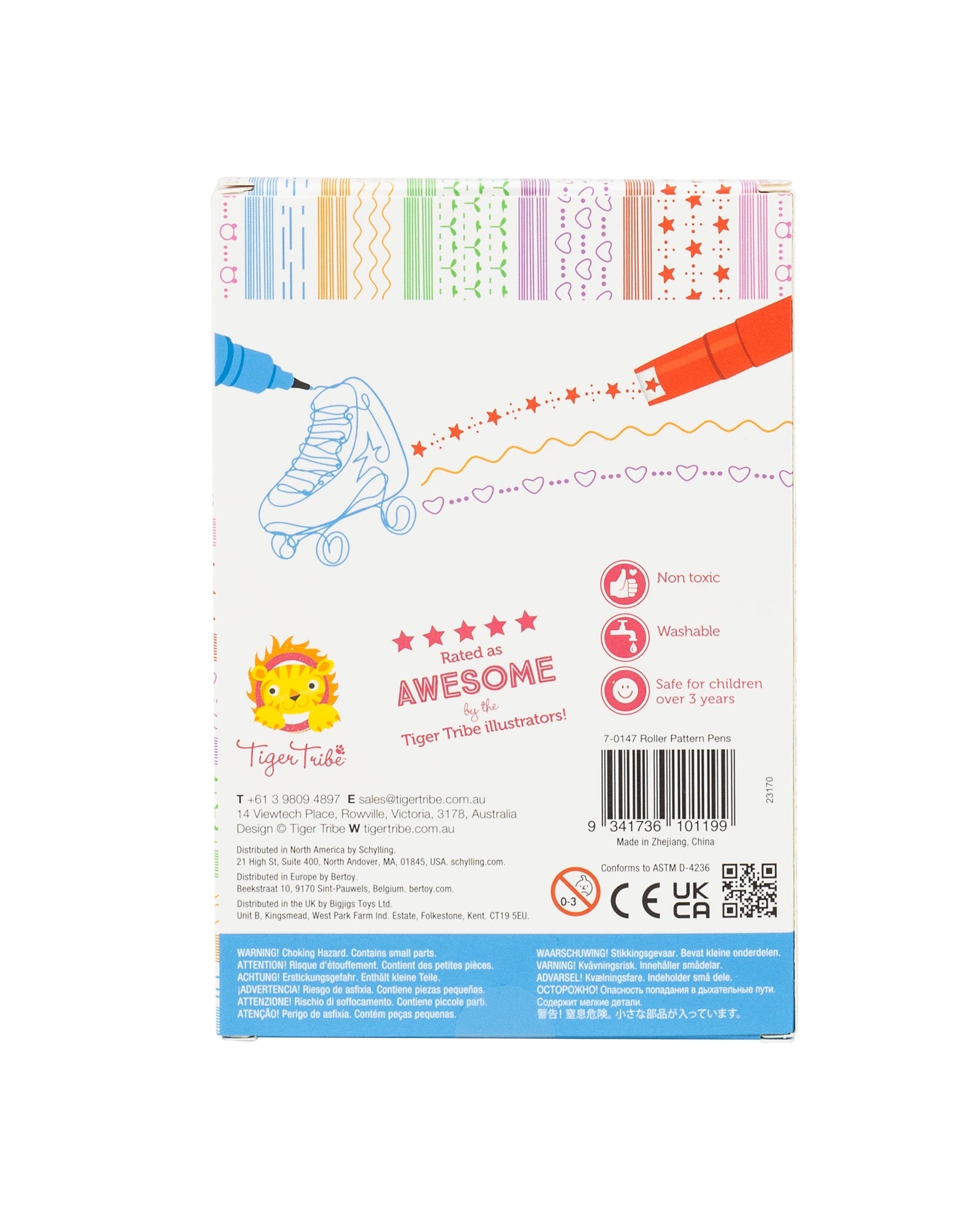 Tiger Tribe Roller Pattern Pens