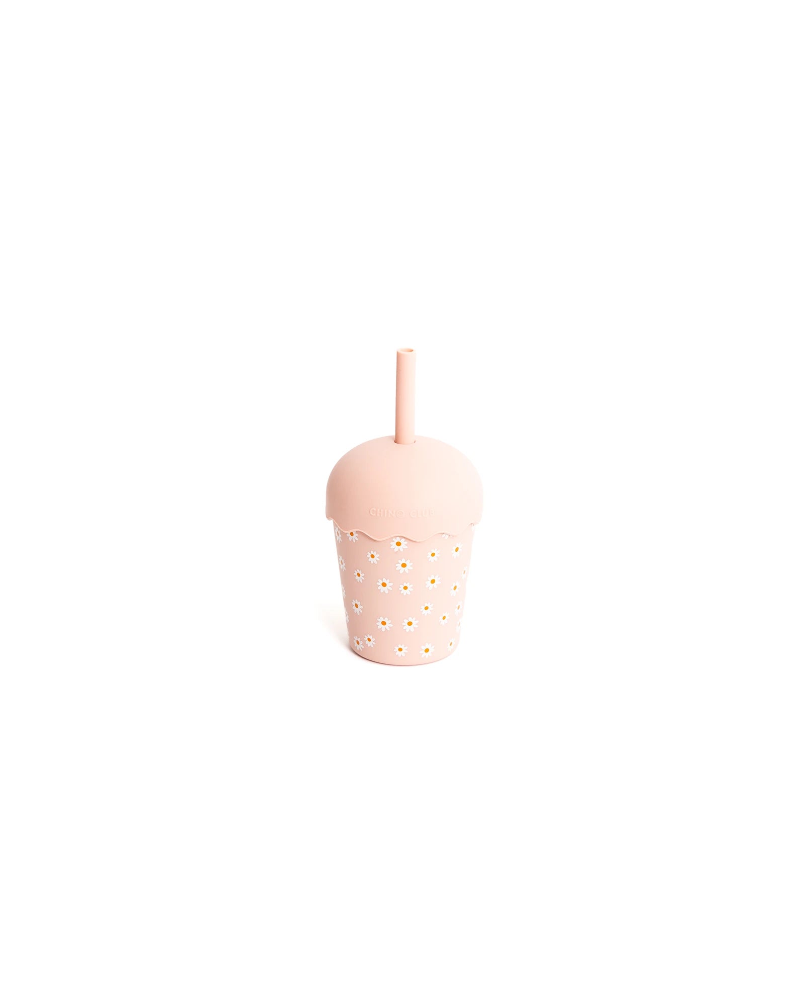 Pink Daisy Mini Smoothie Cup & Straw 200ml