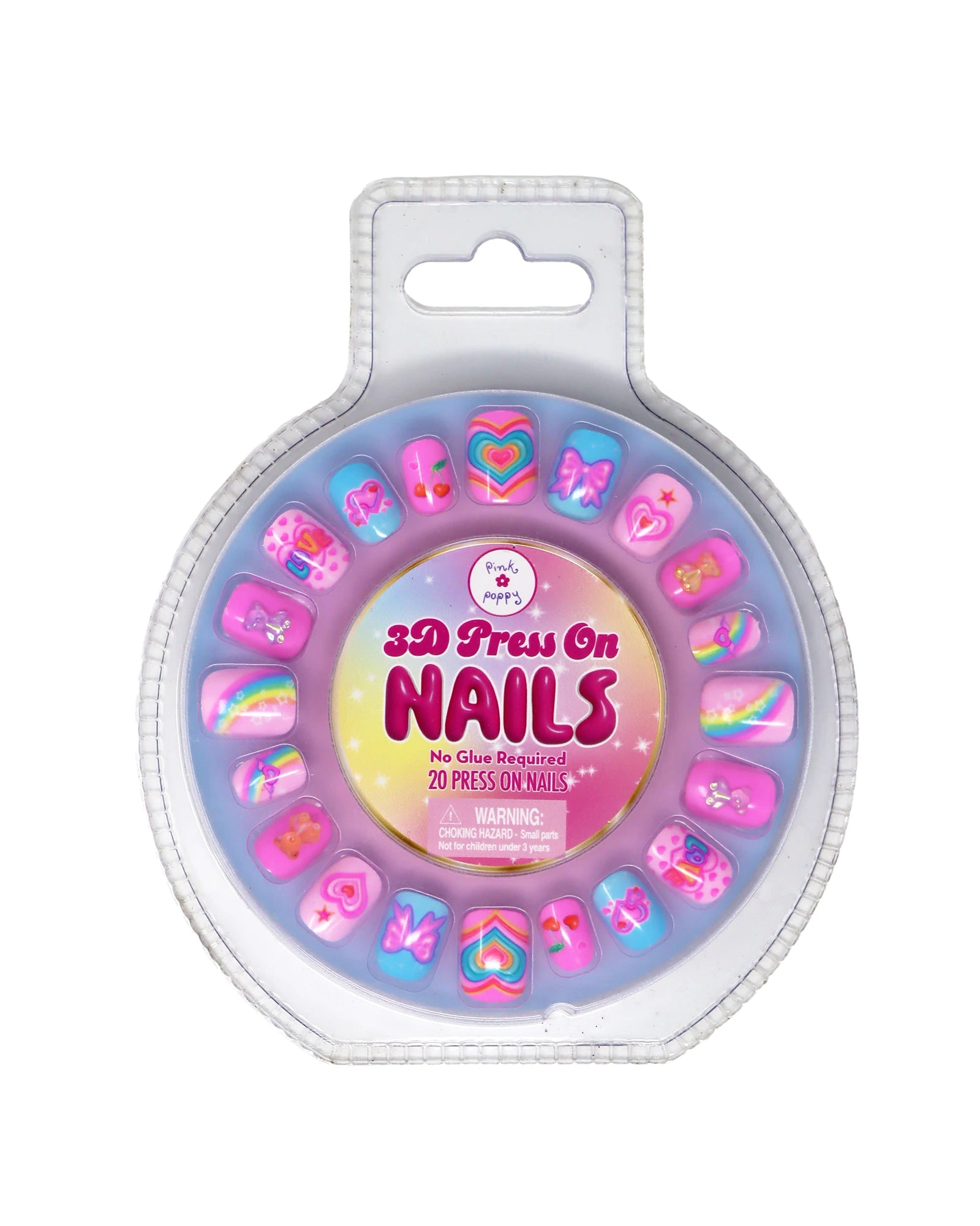 Pink Poppy 3D Gummy Bear Press On Nails