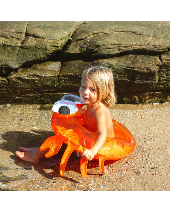 Sunnylife Kiddy Pool Ring Sonny the Sea Creature Neon Orange