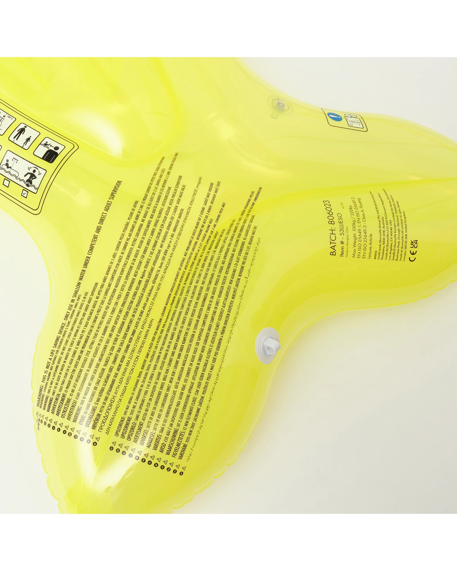 Sunnylife Luxe Lie On Float Sonny the Sea Creature Citrus