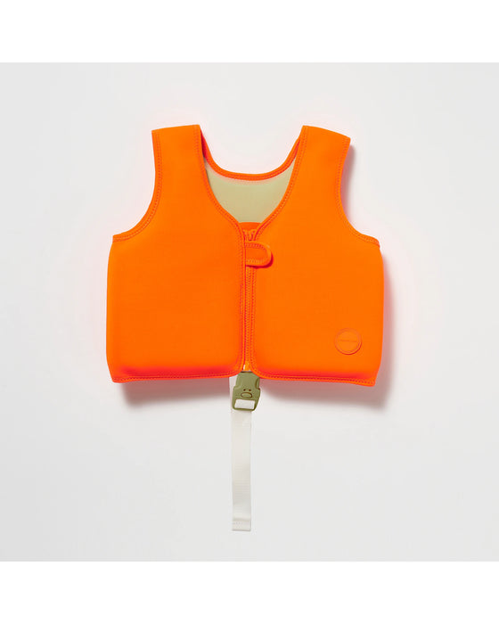 Sunnylife Swim Vest 1 2 Sonny the Sea Creature Neon Orange