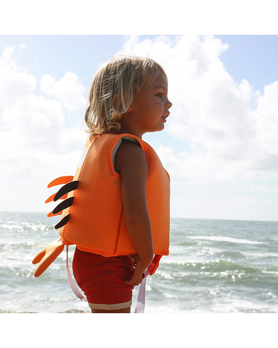 Sunnylife Swim Vest 1 2 Sonny the Sea Creature Neon Orange