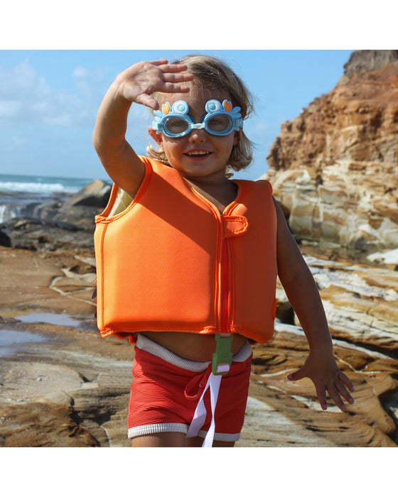 Sunnylife Swim Vest 1 2 Sonny the Sea Creature Neon Orange