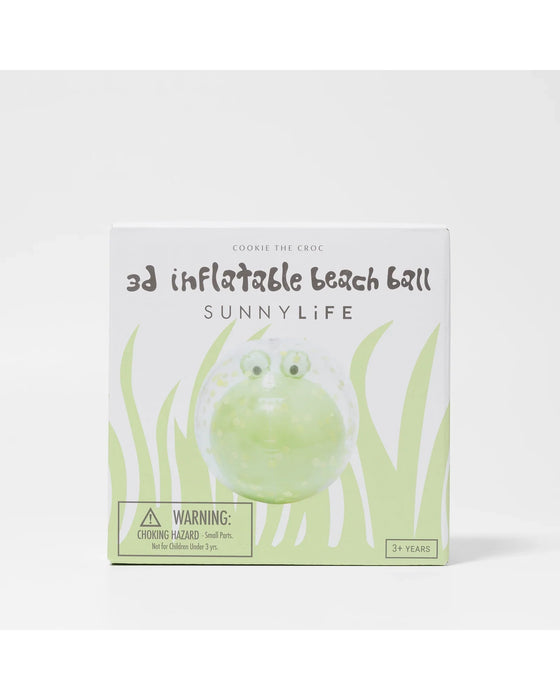Sunnylife 3D Inflatable Beach Ball Cookie the Croc Light Khaki