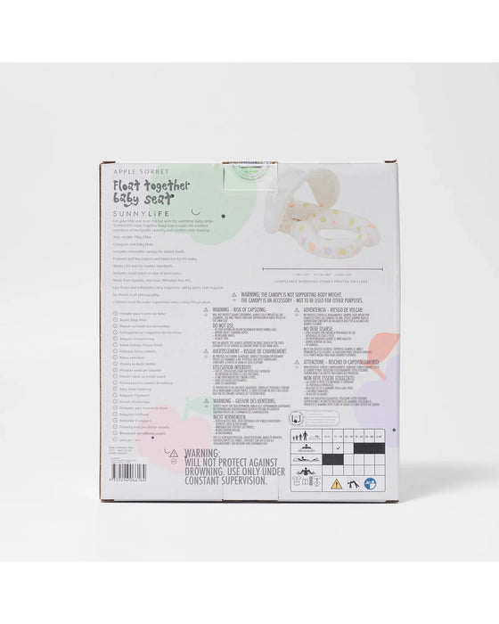 Sunnylife Float Together Baby Seat Apple Sorbet Multi
