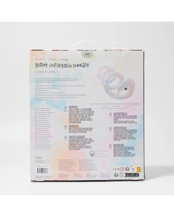 Sunnylife Giant Inflatable Noodle Snake Tie Dye Multi