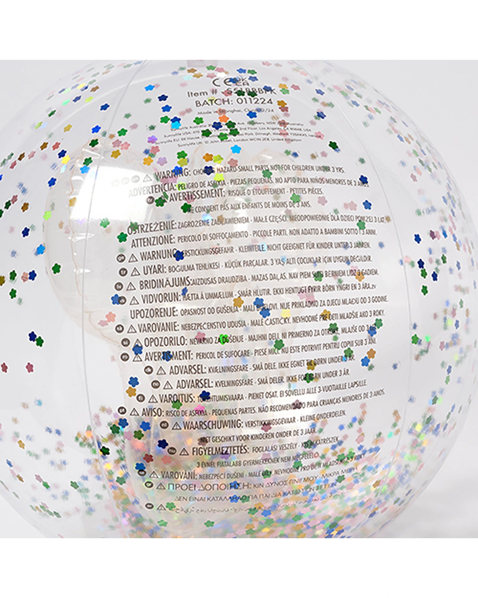 Sunnylife 3D Inflatable Beach Ball Cotton Candy Glitter