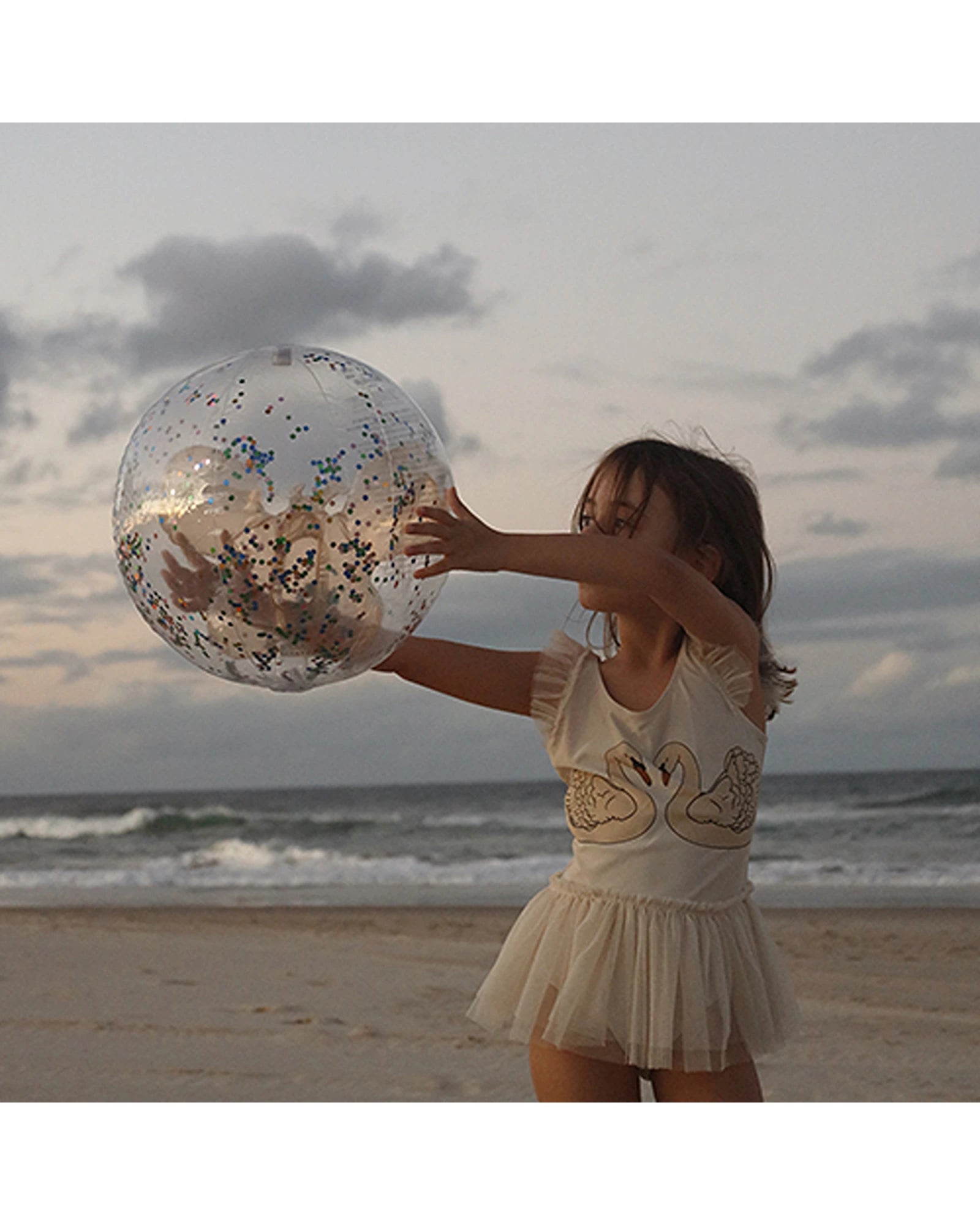 Sunnylife 3D Inflatable Beach Ball Cotton Candy Glitter
