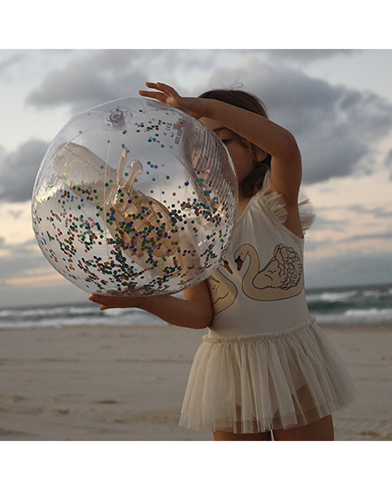Sunnylife 3D Inflatable Beach Ball Cotton Candy Glitter
