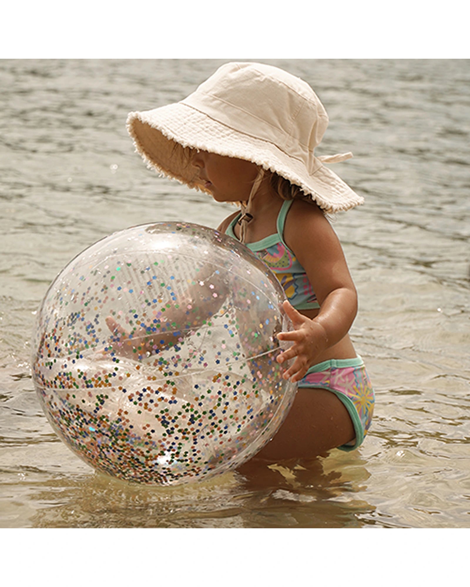 Sunnylife 3D Inflatable Beach Ball Cotton Candy Glitter