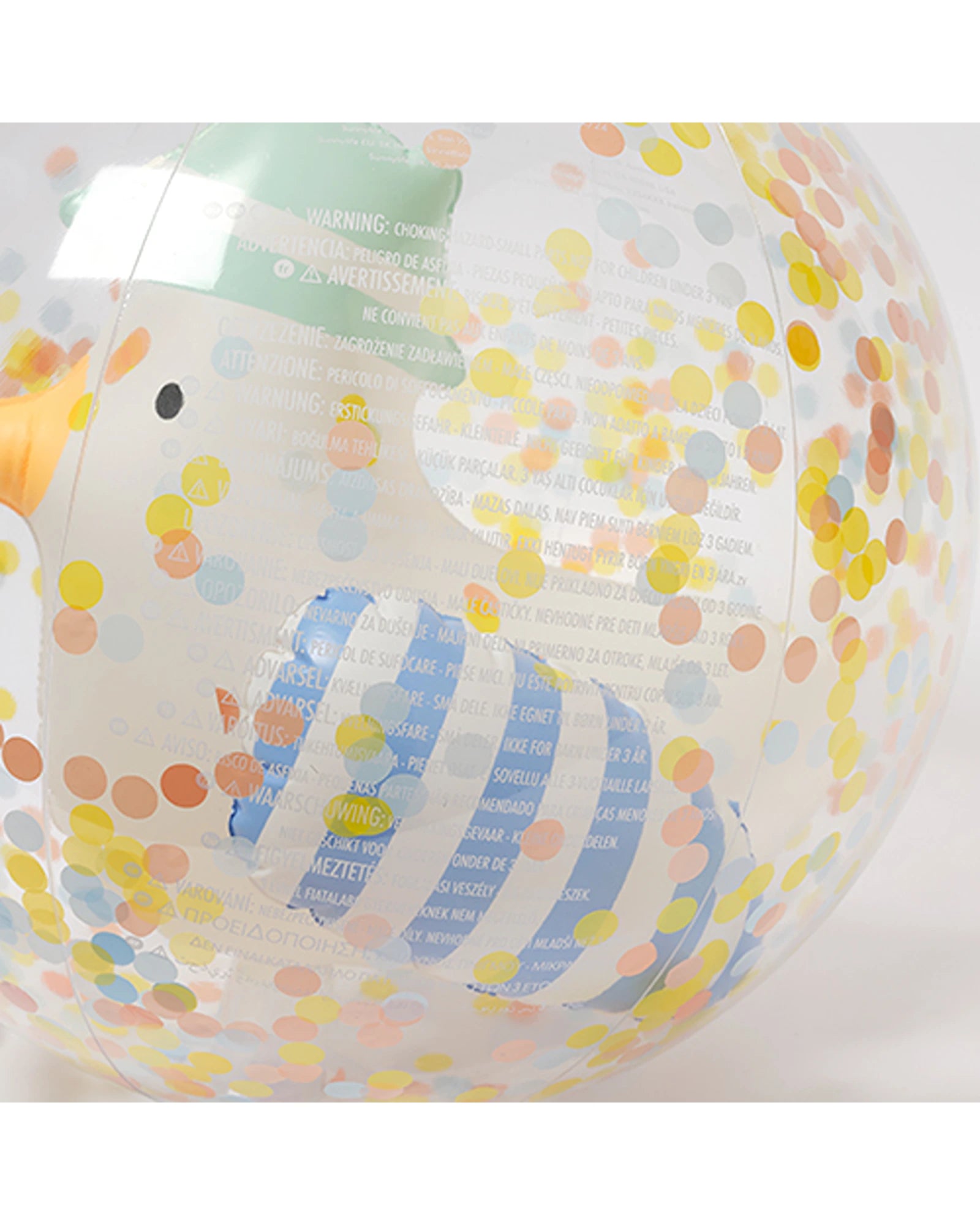 Sunnylife 3D Inflatable Beach Ball Sammy the Seagull Blue Stripe