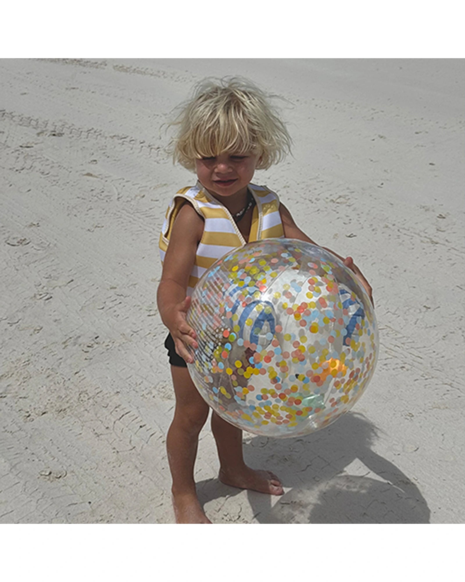 Sunnylife 3D Inflatable Beach Ball Sammy the Seagull Blue Stripe