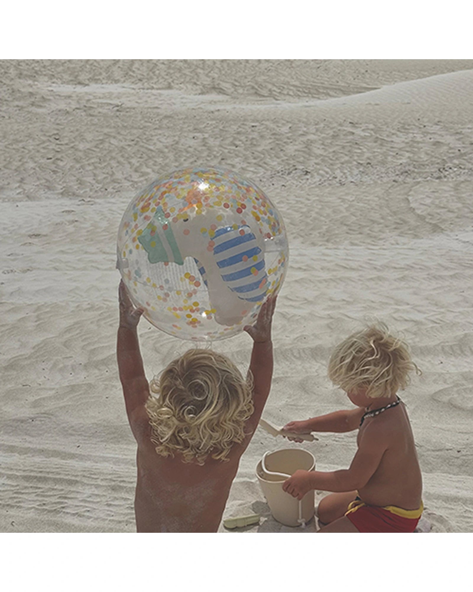 Sunnylife 3D Inflatable Beach Ball Sammy the Seagull Blue Stripe
