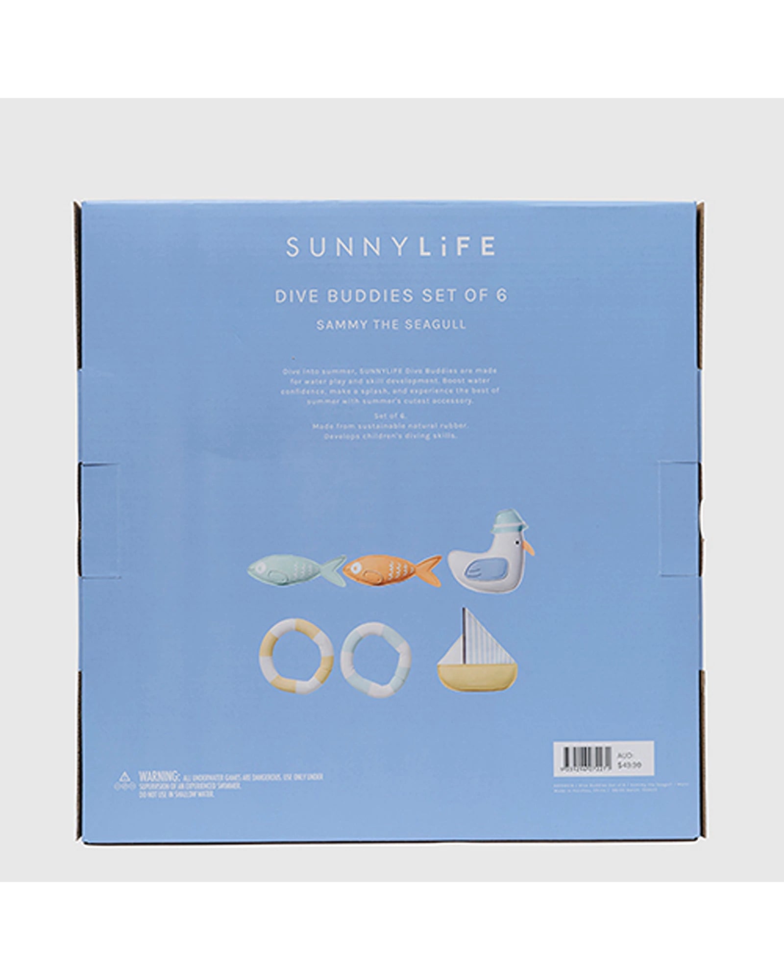 Sunnylife Dive Buddies Sammy the Seagull Multi Set of 6