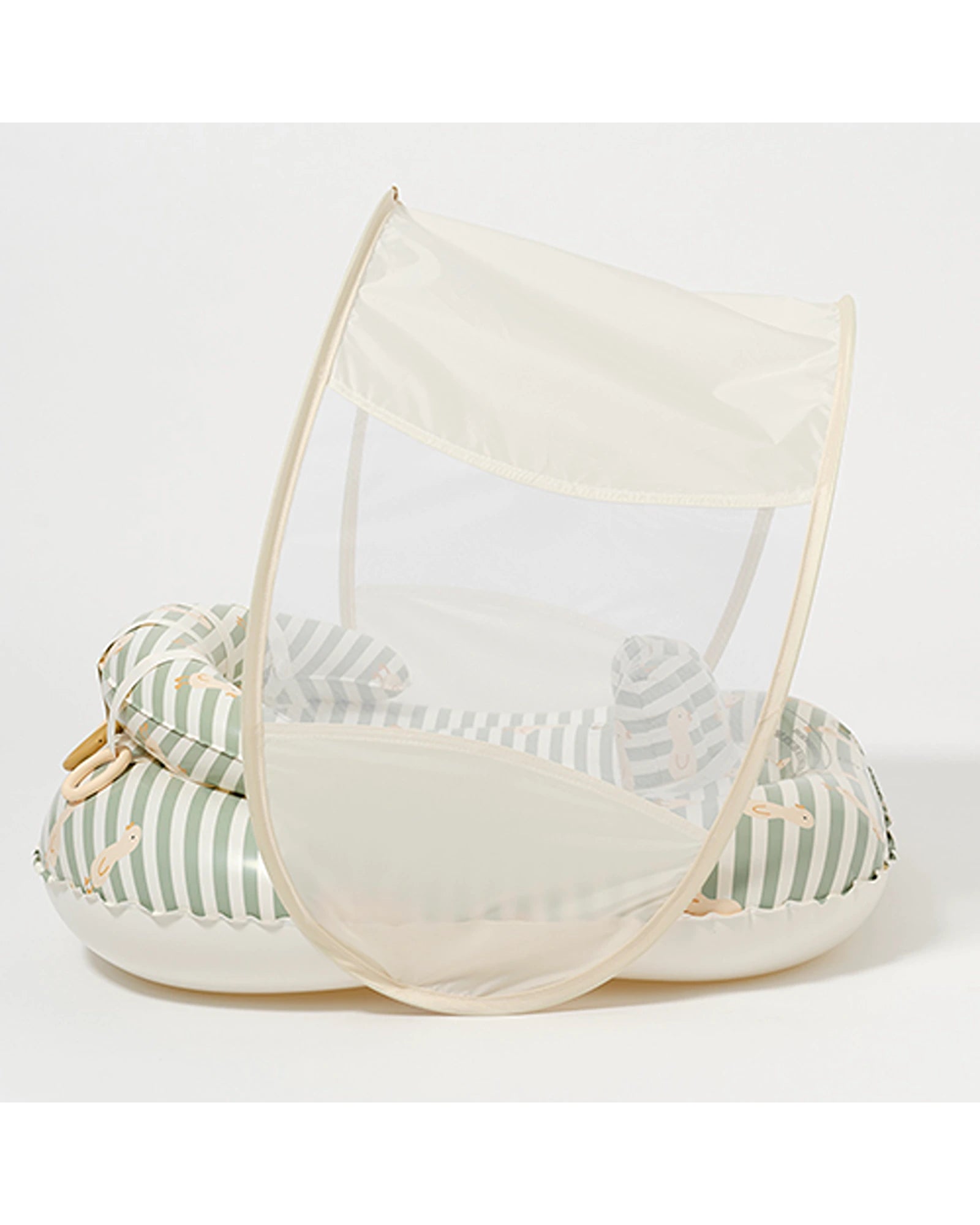 Sunnylife Interactive Baby Float Duck Sage Stripe