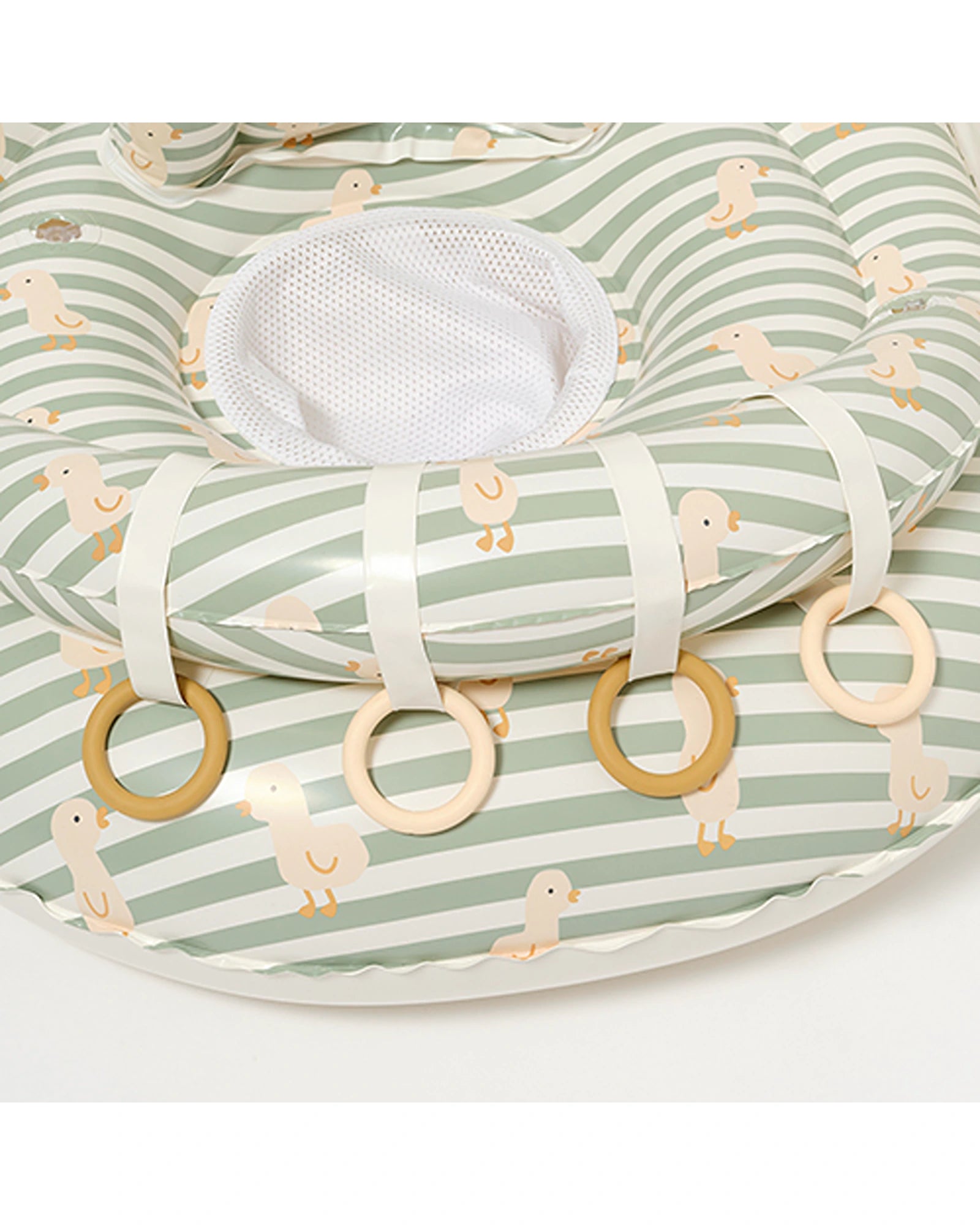 Sunnylife Interactive Baby Float Duck Sage Stripe