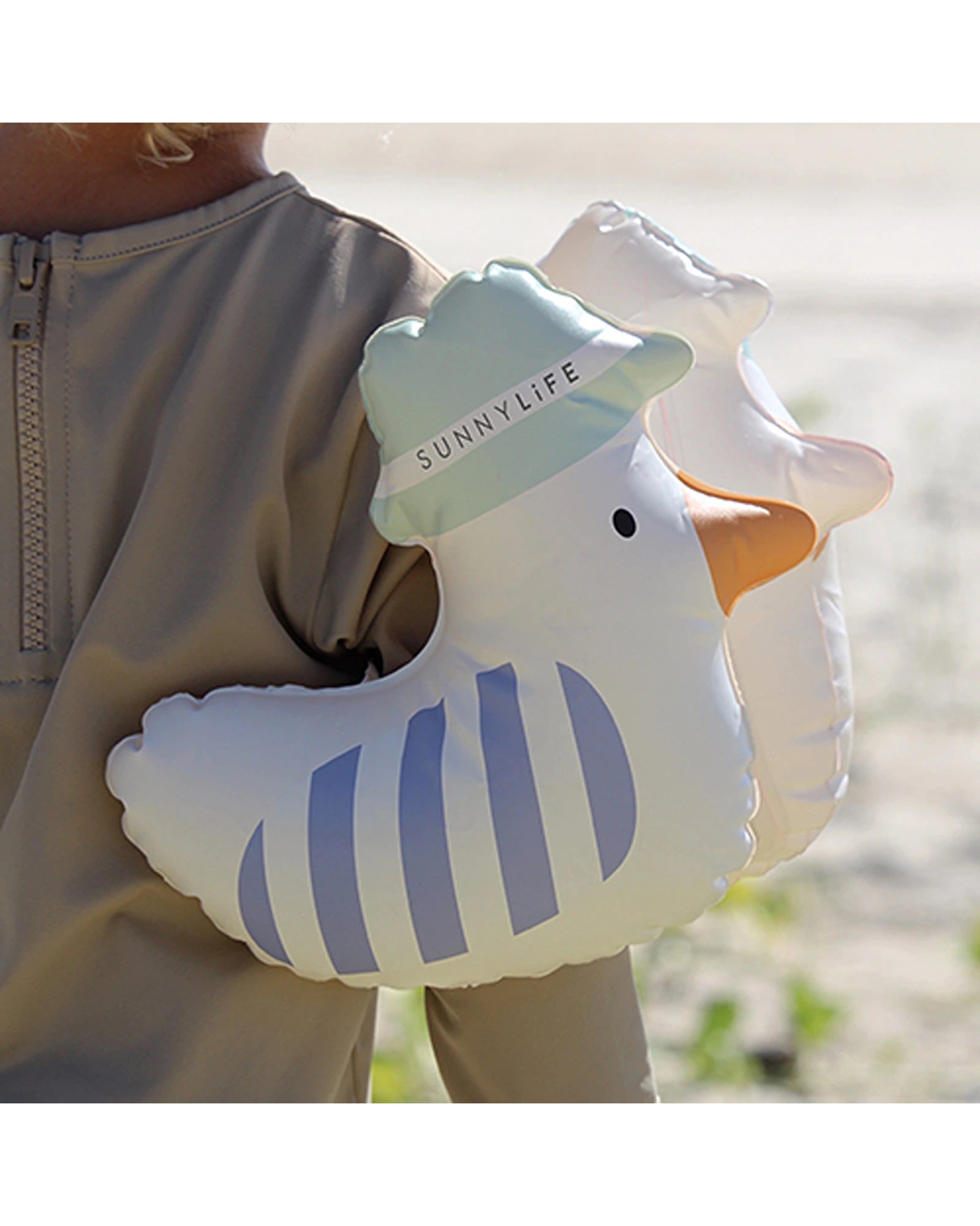 Sunnylife Kids Inflatable Arm Bands Sammy the Seagull Blue Stripe