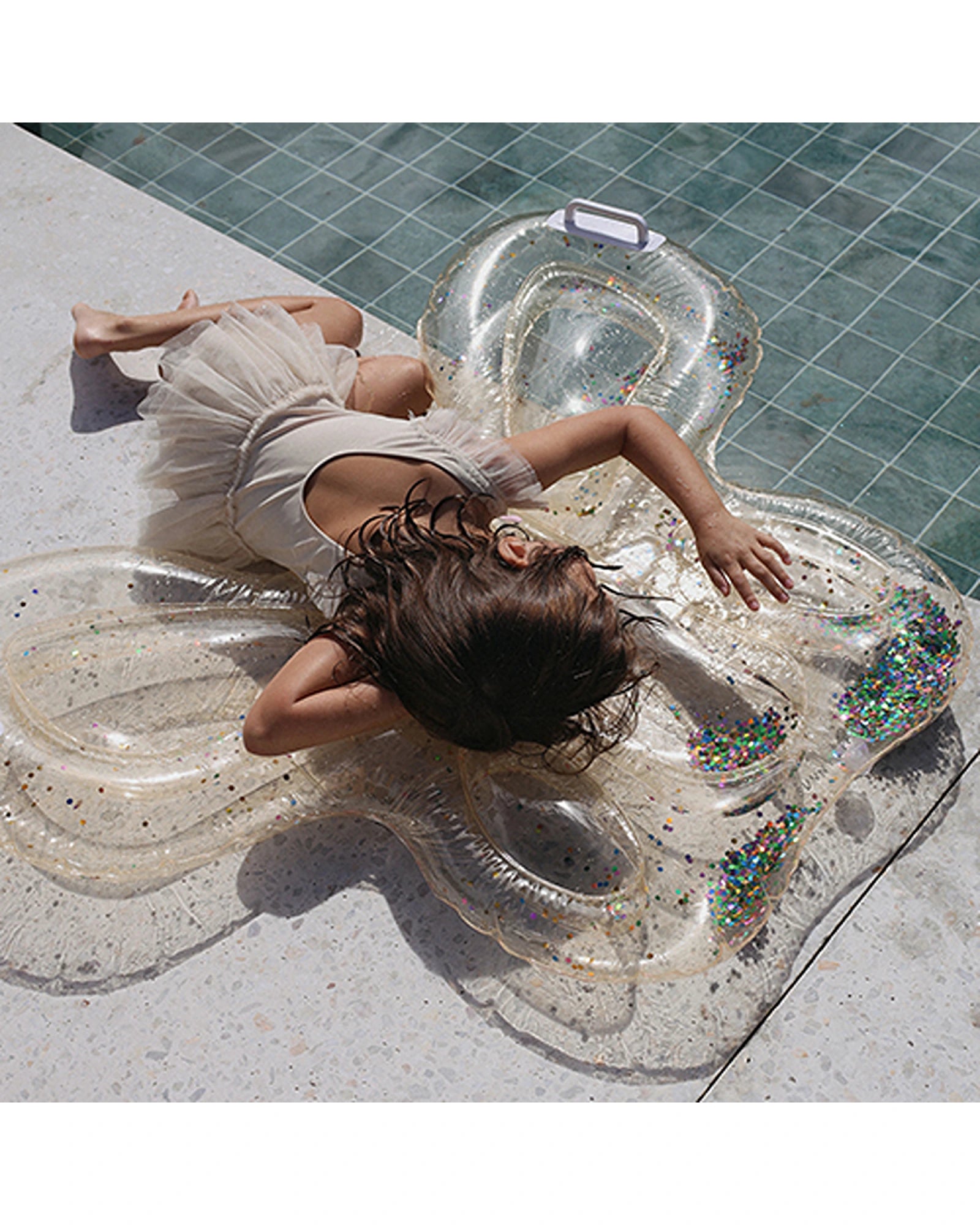 Sunnylife Kids Lie-On Float Cotton Candy Glitter
