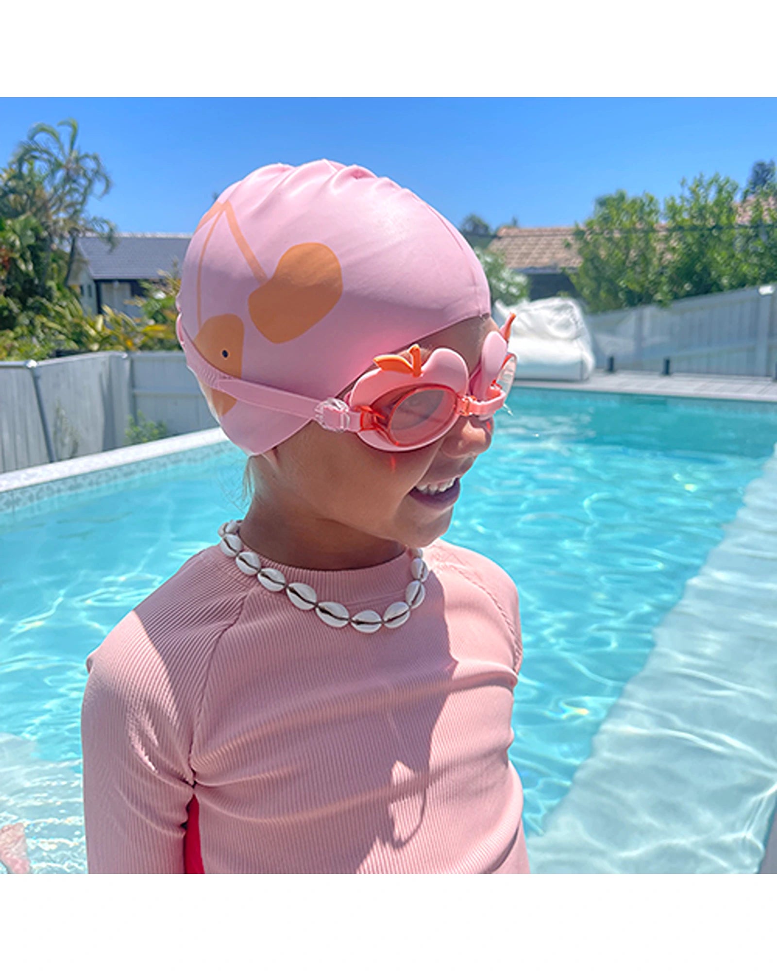 Sunnylife Kids Swim Goggles Cotton Candy Cherry