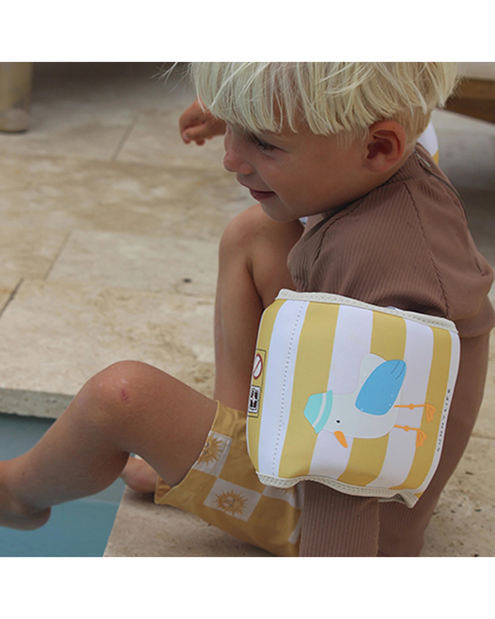 Sunnylife Kids Floaties Sammy the Seagull Mustard Stripe