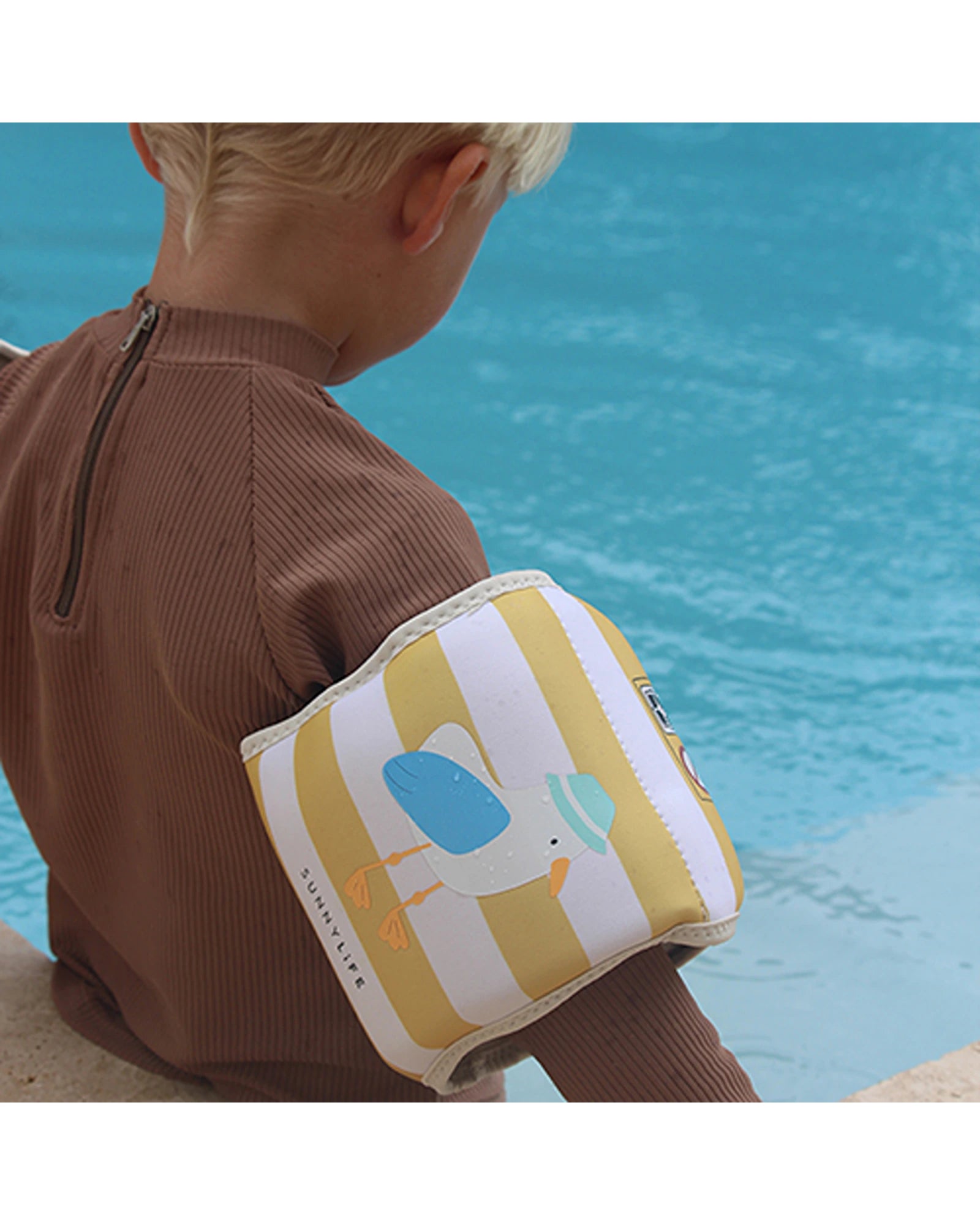 Sunnylife Kids Floaties Sammy the Seagull Mustard Stripe