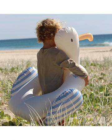 Sunnylife Kids Tube Pool Ring Sammy the Seagull Blue Stripe