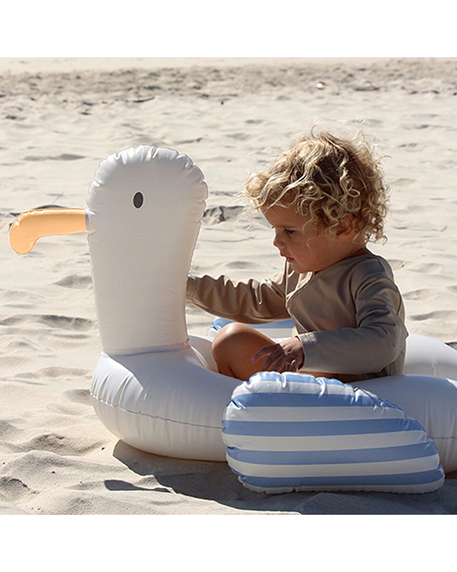 Sunnylife Kids Tube Pool Ring Sammy the Seagull Blue Stripe