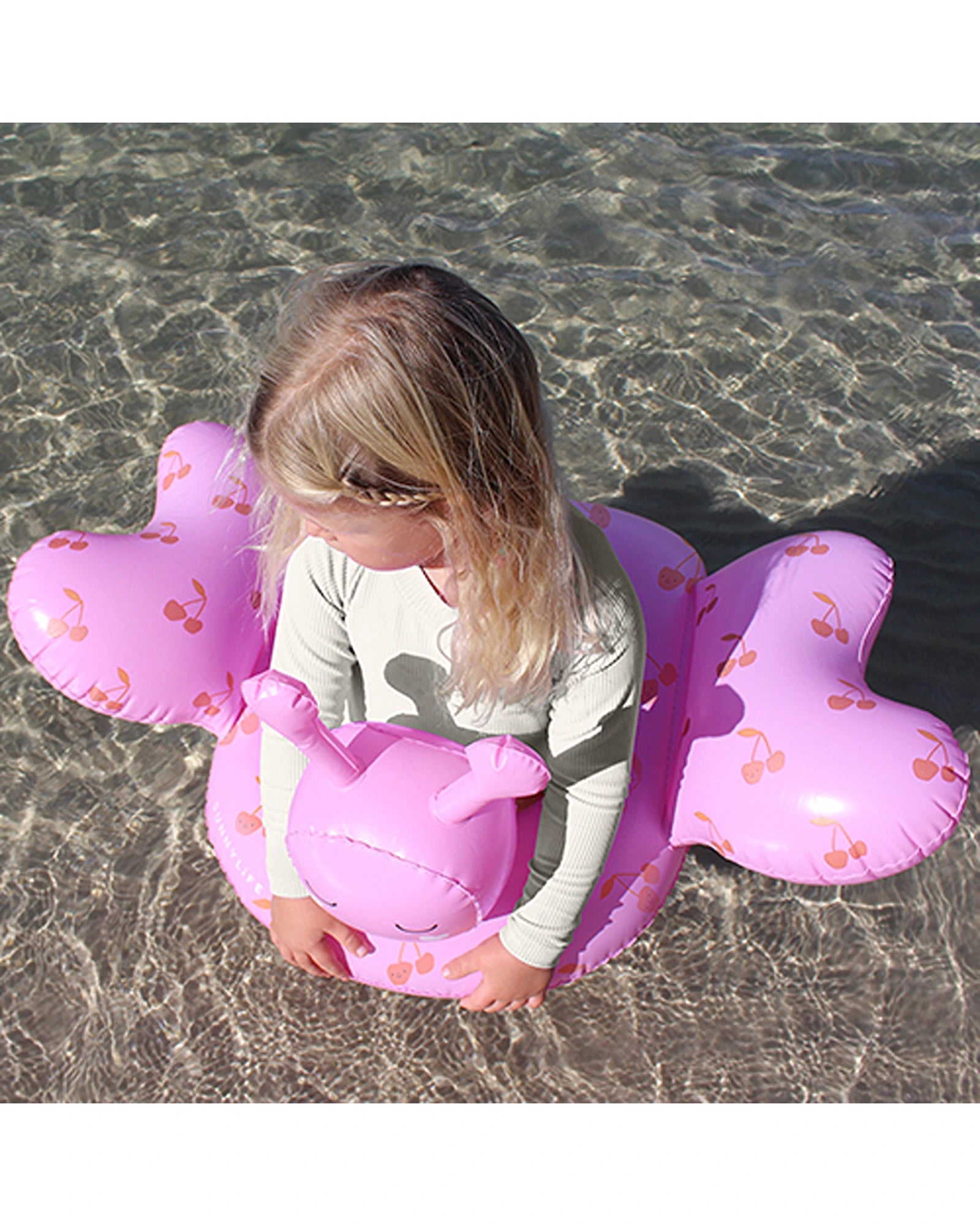 Sunnylife Kids Tube Pool Ring Cotton Candy Cherry