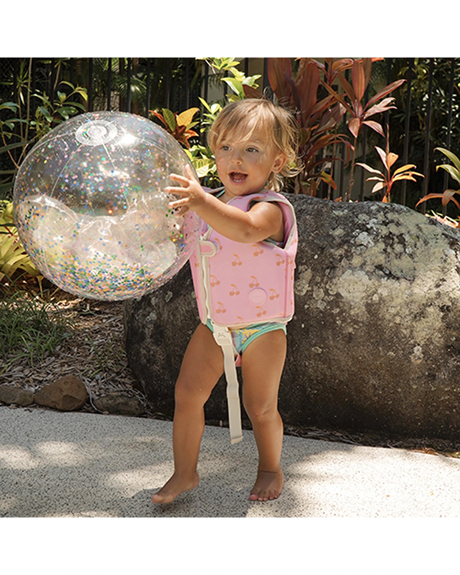 Sunnylife Kids Swim Vest 2-3 Cotton Candy Cherry