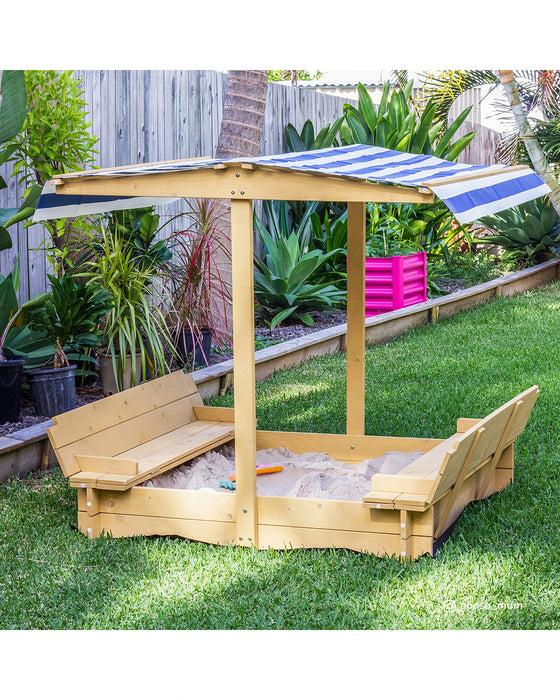 Lifespan Kids Skipper 2 Sandpit with Blue and White Canopy