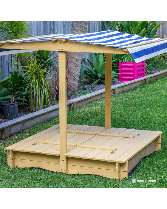 Lifespan Kids Skipper 2 Sandpit with Blue and White Canopy