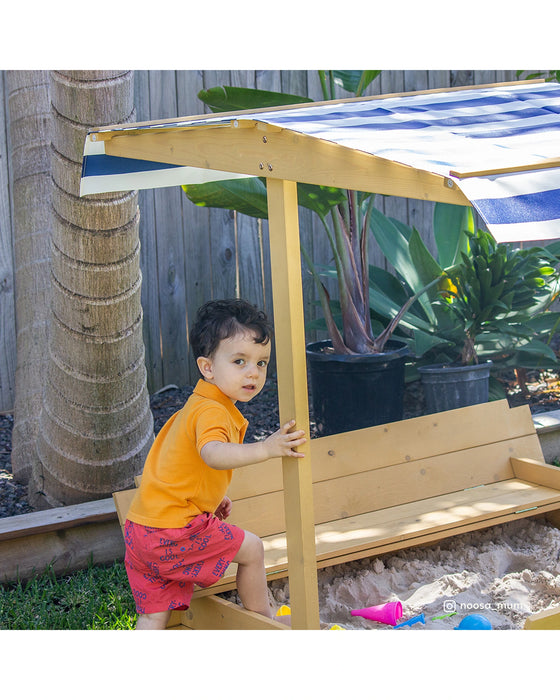 Lifespan Kids Skipper 2 Sandpit with Blue and White Canopy