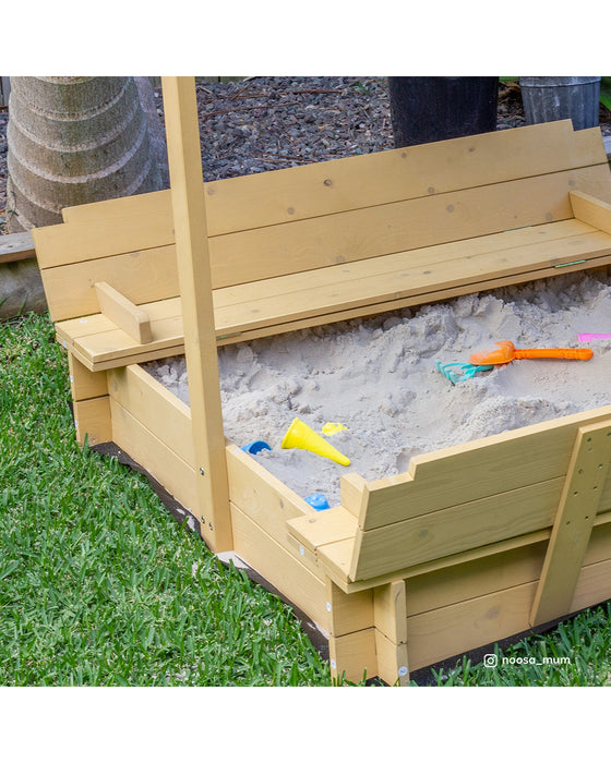 Lifespan Kids Skipper 2 Sandpit with Blue and White Canopy