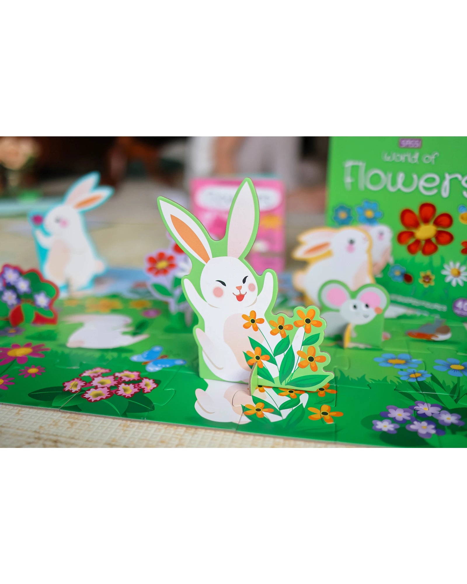 Sassi Learn all about The Flowers 3D Puzzle and Book Set 40 Pieces