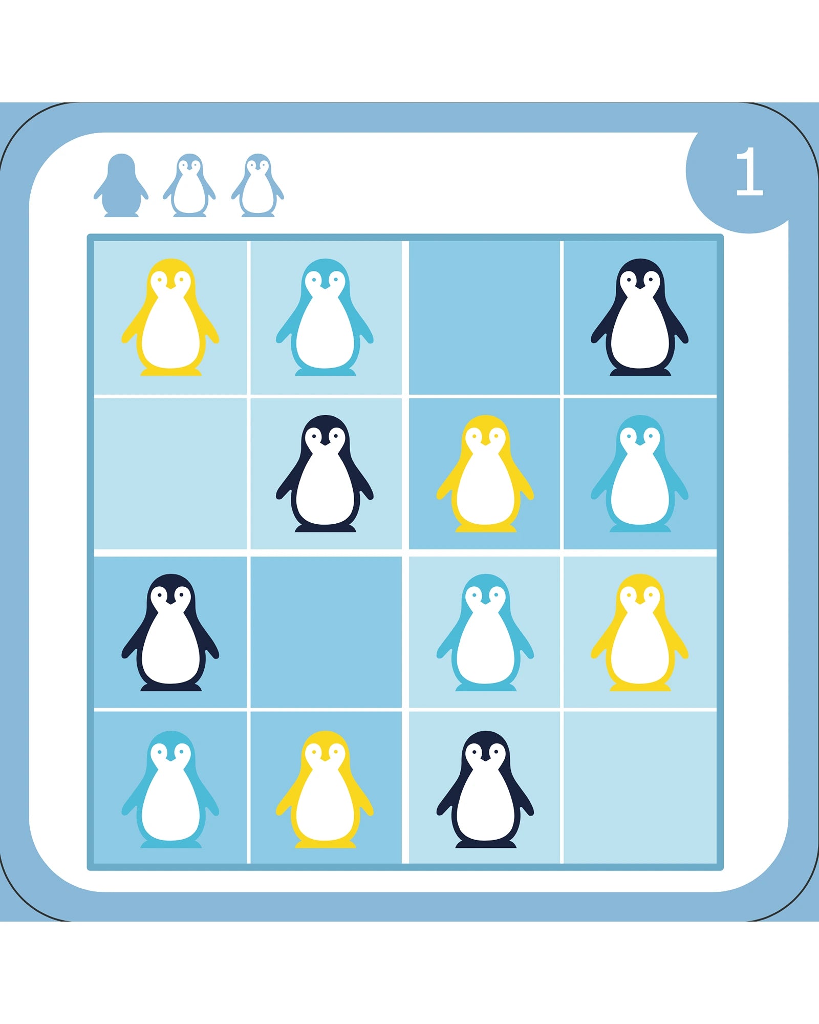 Sassi Penguins and Numbers Memory Matching Game