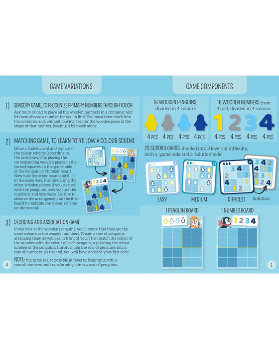 Sassi Penguins and Numbers Memory Matching Game